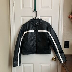 True Religion Black White stripes Jacket